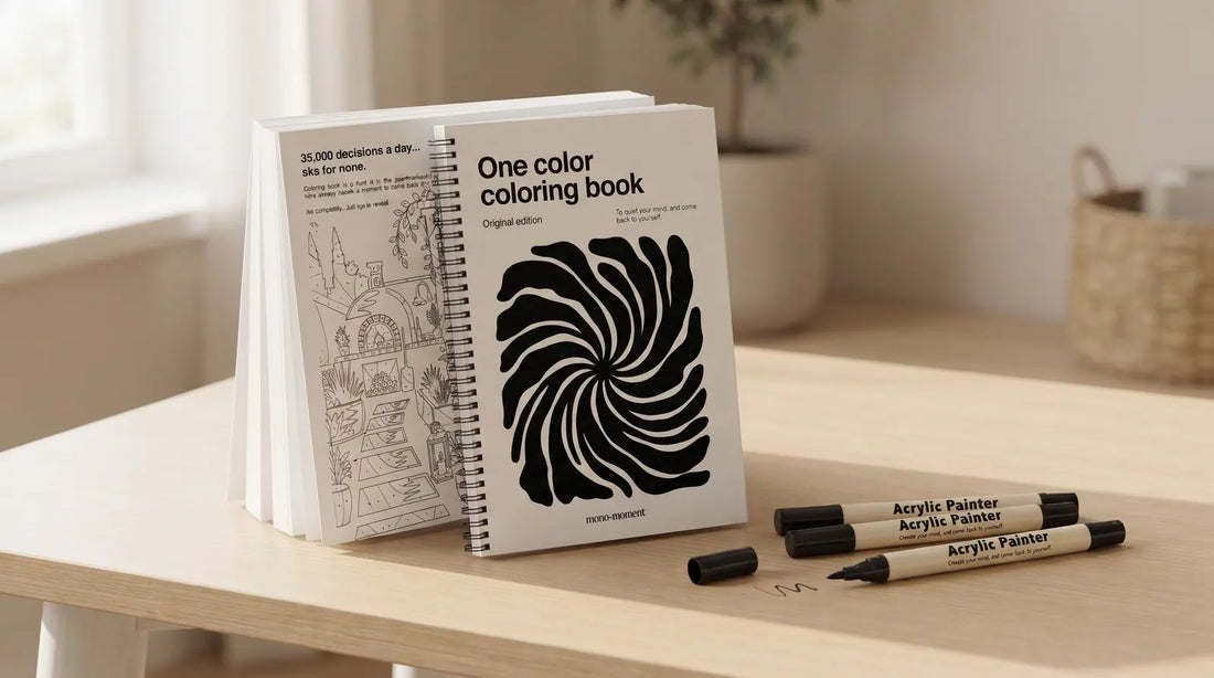 One Color Coloring Book and dual tip brush pens — coloring books with thick paper