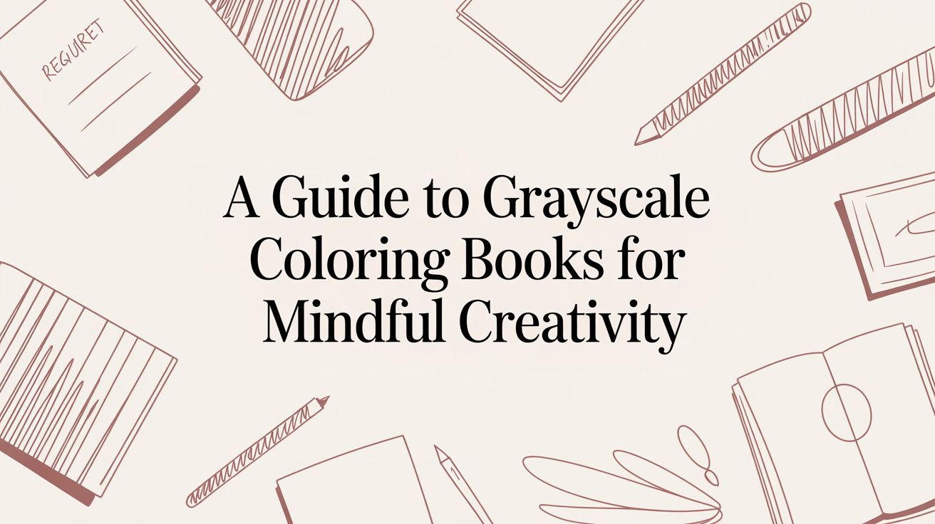 A Guide to Grayscale Coloring Books for Mindful Creativity