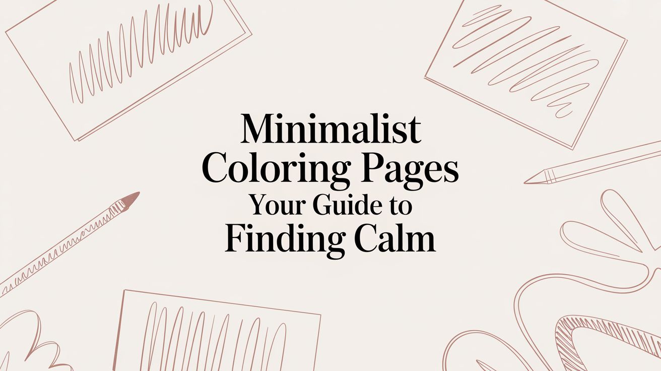 Minimalist Coloring Pages Your Guide to Finding Calm