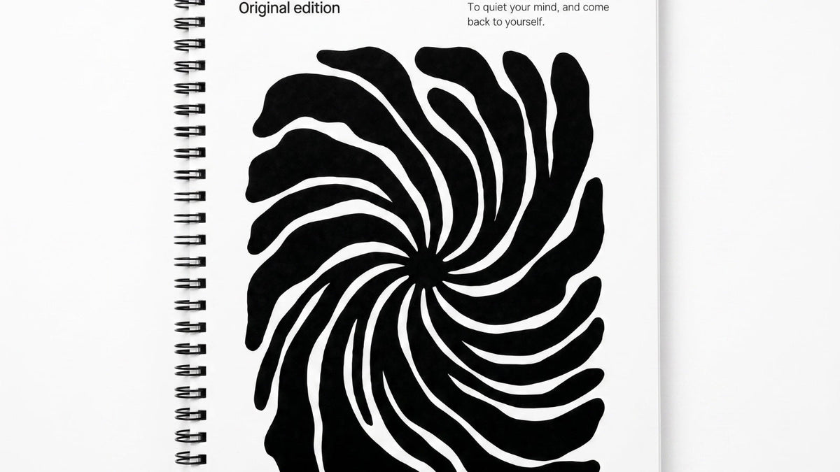 The One Color Coloring Book — Original Edition, real cover flat-lay