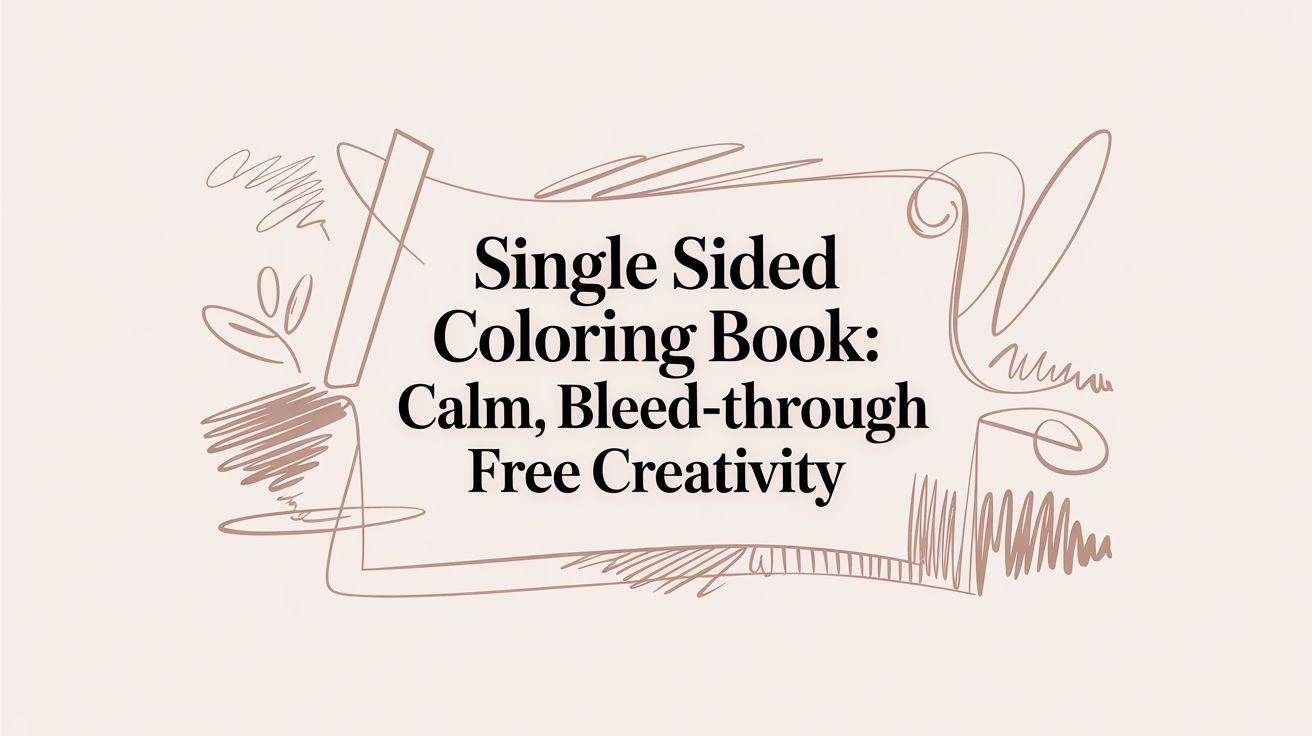 Single Sided Coloring Book: Calm, Bleed-Through Free Creativity