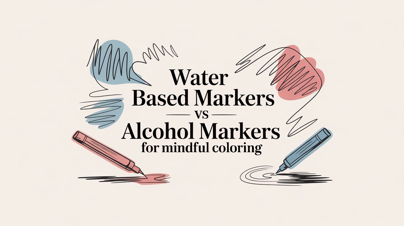 Water Based Markers vs Alcohol Markers for Mindful Coloring