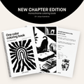 One color coloring book for adults, bold single-color pages by Mono Moment