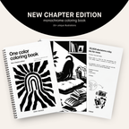 One color coloring book for adults, bold single-color pages by Mono Moment