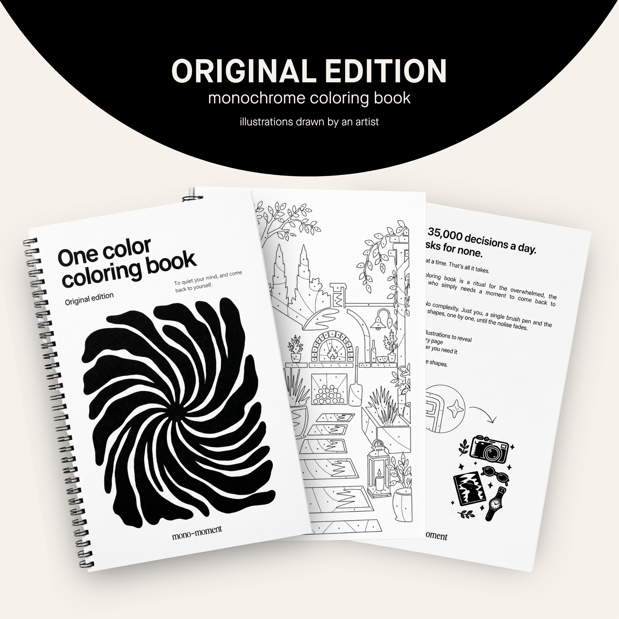 Monochrome Coloring Book - Original Edition