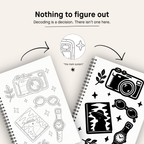 One color coloring book, calming bold shapes on 160gsm paper