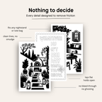 Mono Moment monochrome coloring book, single-pen one-color design