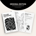 One color coloring book for adults, bold single-color pages by Mono Moment