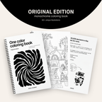 One color coloring book for adults, bold single-color pages by Mono Moment