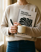 One color coloring book, mindful decision-free adult coloring