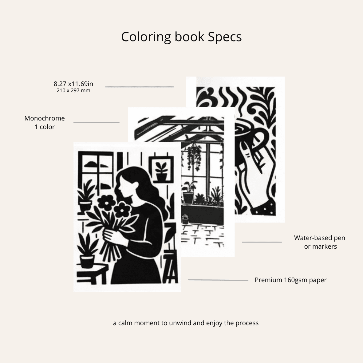 Monochrome Coloring Book - The Original®