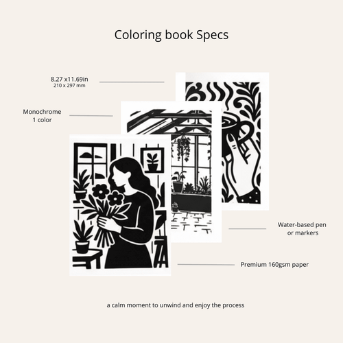 Monochrome Coloring Book - The Original®