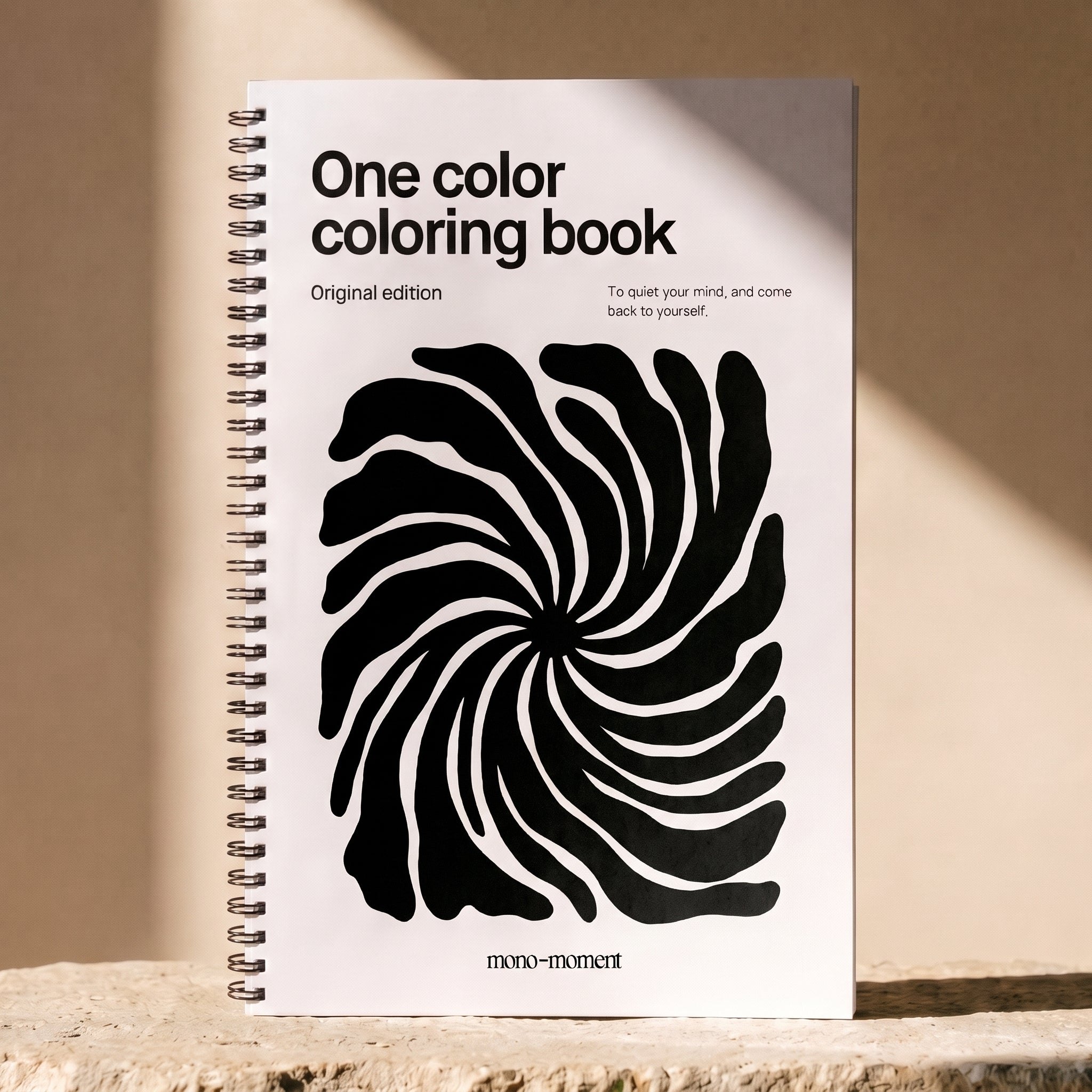 One Color Coloring Book for Adults, Monochrome Original Edition by Mono Moment