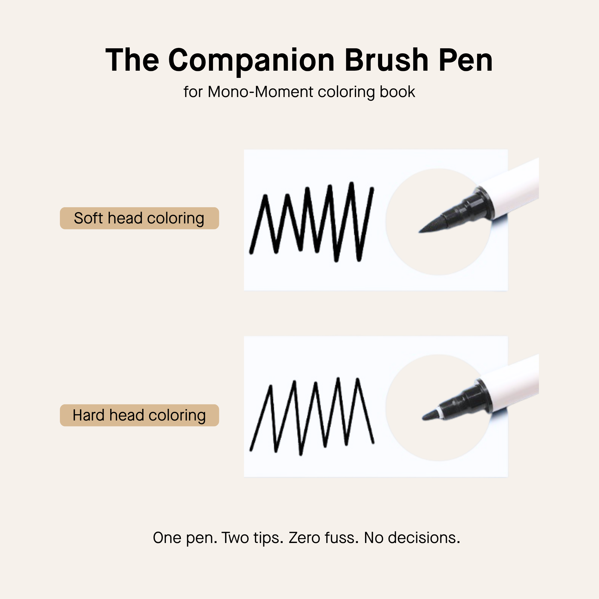 The Mono Moment Companion - Dual Tip Brush, Set of 3